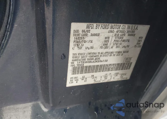 1FTRW08L62KE06120: 44145328