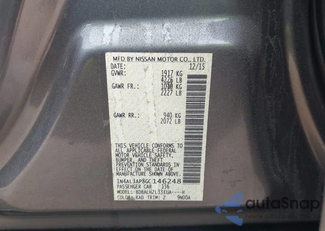 1N4AL3AP8GC146248: 44145393