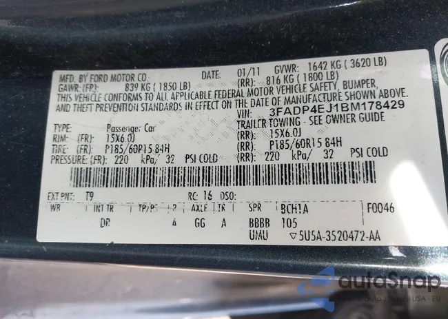 3FADP4EJ1BM178429: 44145398