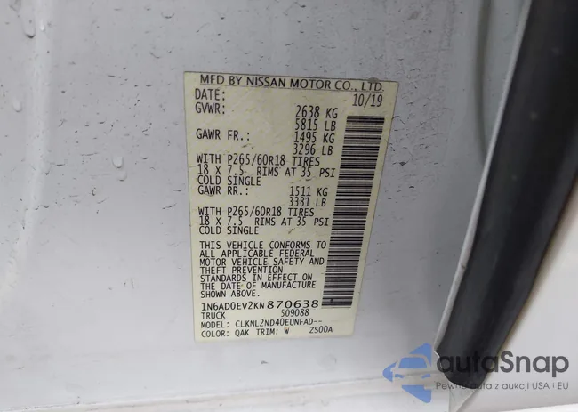 1N6AD0EV2KN870638: 44145401