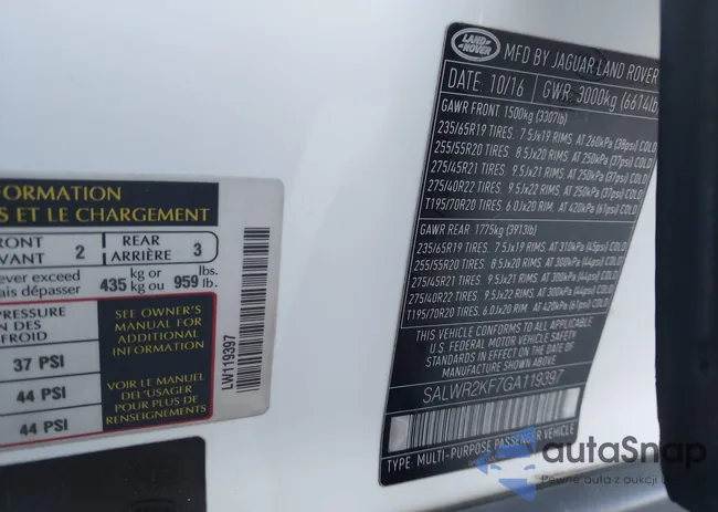 SALWR2KF7GA119397: 44146484