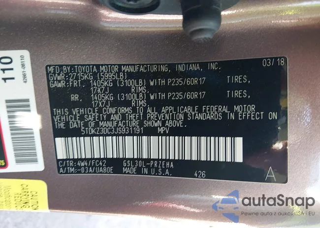 5TDKZ3DC3JS931191: 44146490