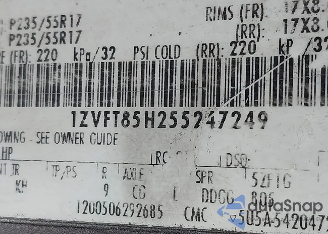 1ZVFT85H255247249: 44146500