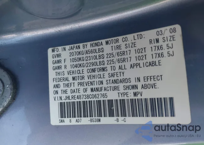 JHLRE48738C062765: 44146506