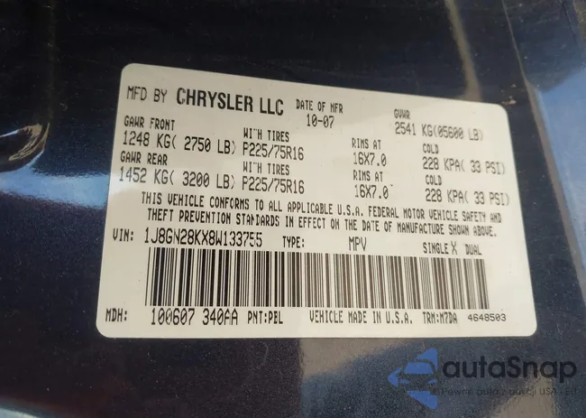 1J8GN28KX8W133755: 44146512