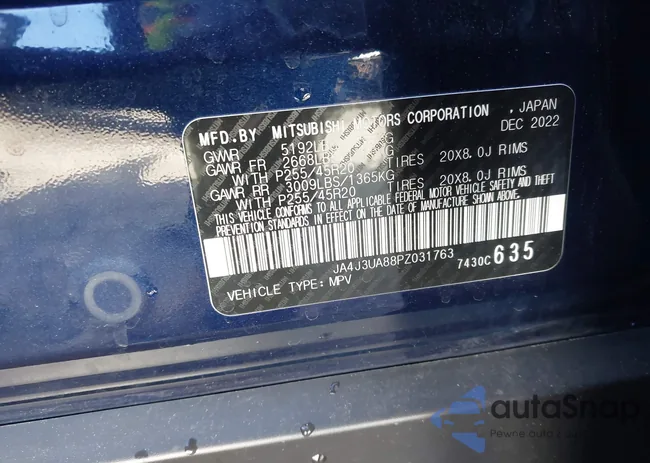 JA4J3UA88PZ031763: 44146653