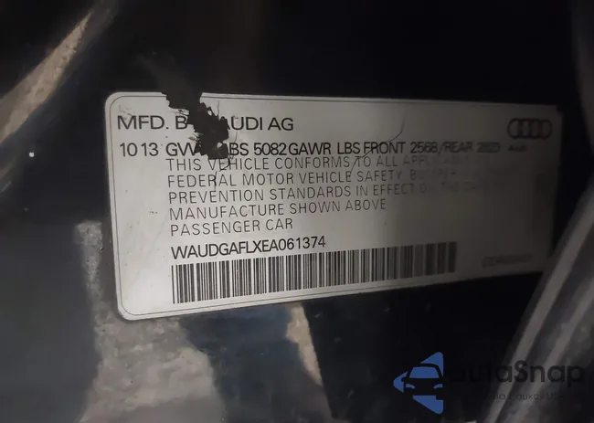 WAUDGAFLXEA061374: 44146664