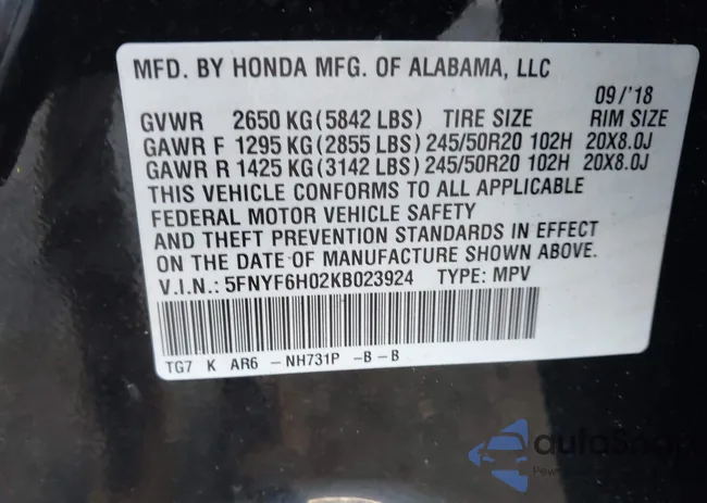 5FNYF6H02KB023924: 44146690