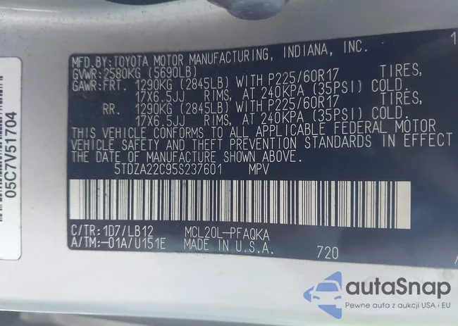 5TDZA22C95S237601: 44146731