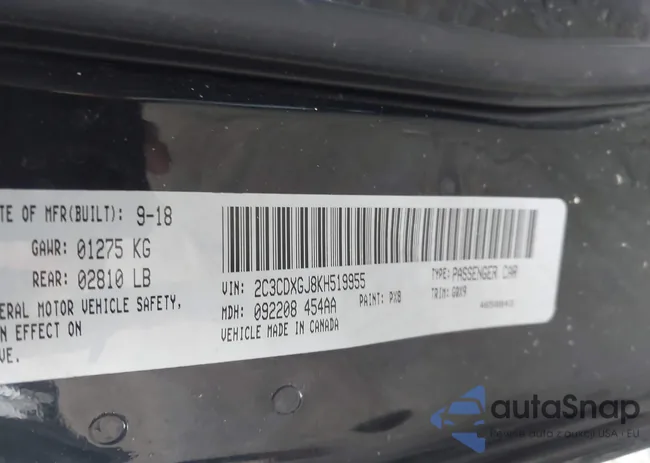 2C3CDXGJ8KH519955: 44146785