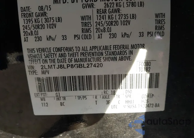 2LMTJ8LP8GBL27420: 44146789