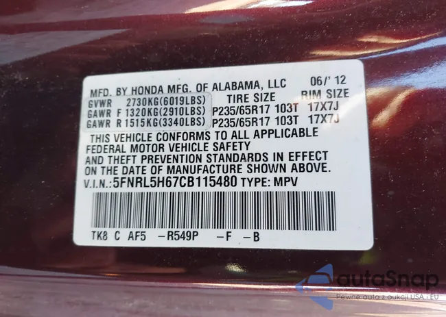 5FNRL5H67CB115480: 44146856