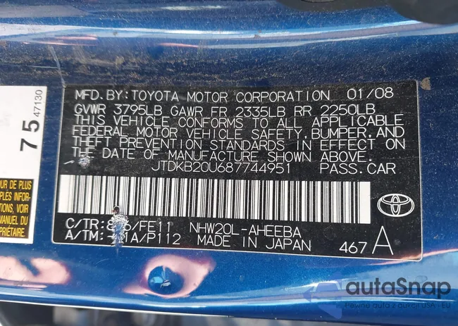 JTDKB20U687744951: 44147003