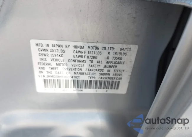 JHMGE8H52DC041621: 44146157