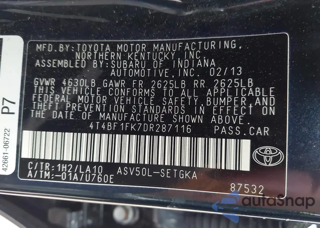 4T4BF1FK7DR287116: 44146171