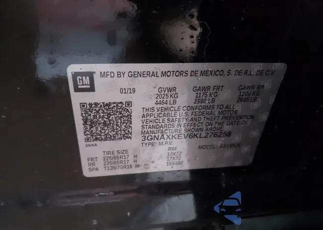 3GNAXKEV6KL276258: 44146275