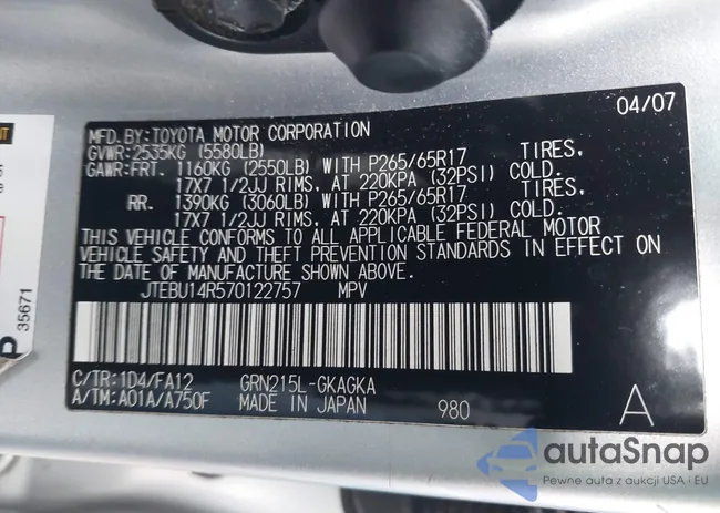 JTEBU14R570122757: 44146372