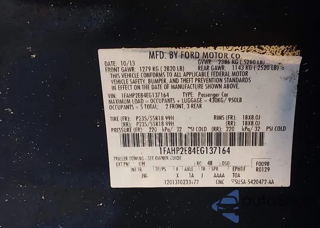 1FAHP2E84EG137164: 44146375