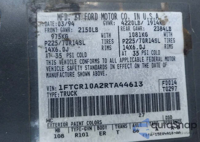 1FTCR10A2RTA44613: 44146377