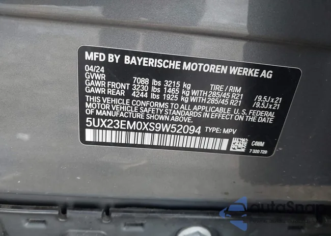 5UX23EM0XS9W52094: 44146423