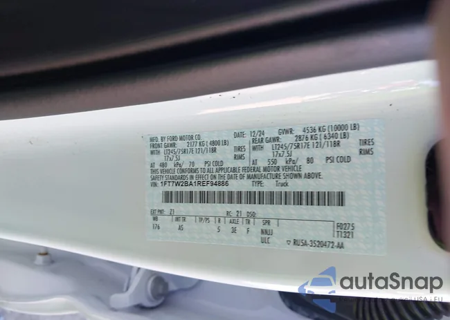 1FT7W2BA1REF94886: 44146455