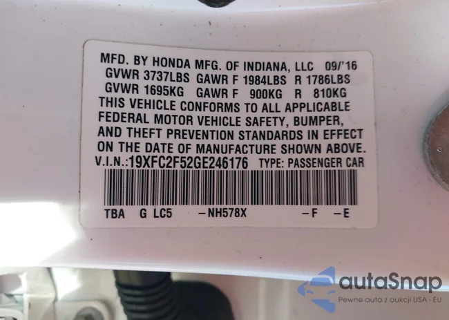 19XFC2F52GE246176: 44147541