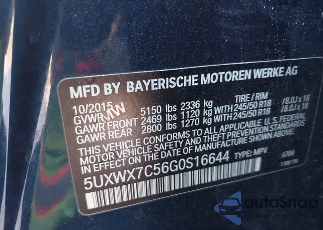 5UXWX7C56G0S16644: 44147570