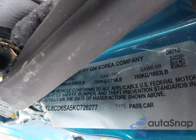 KL8CD6SA5KC726277: 44147630