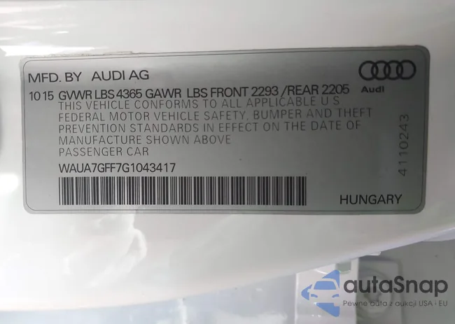 WAUA7GFF7G1043417: 44147670