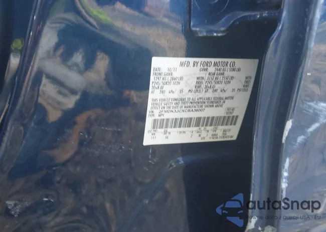 2FMDK3JCXCBA36007: 44147787