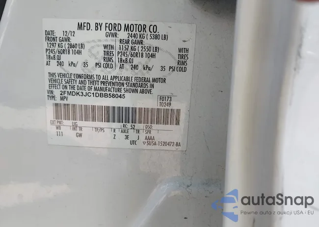 2FMDK3JC1DBB58045: 44147817