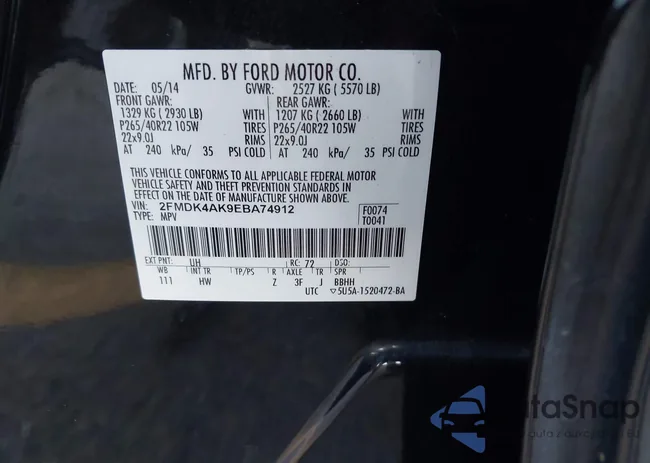 2FMDK4AK9EBA74912: 44147833