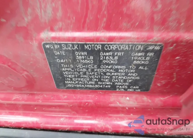 JS2YB5A38B6304749: 44147834