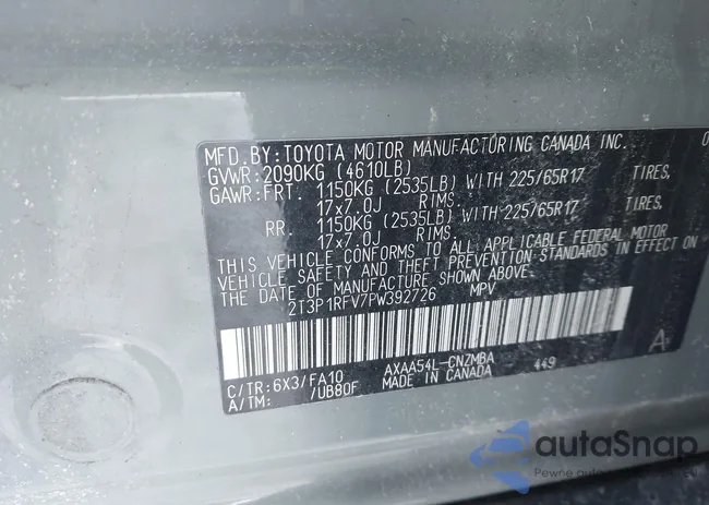 2T3P1RFV7PW392726: 44147839