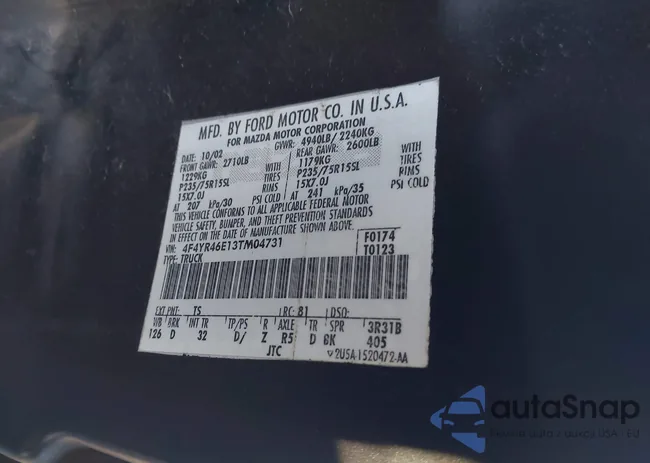 4F4YR46E13TM04731: 44148043