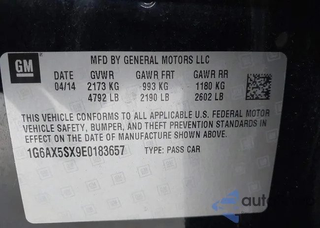 1G6AX5SX9E0183657: 44148060