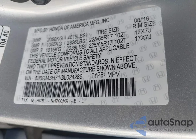 5J6RM3H71GL024289: 44147082