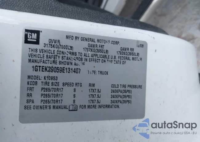 1GTEK29059E131407: 44147096