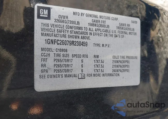 1GNFC26079R230459: 44147108