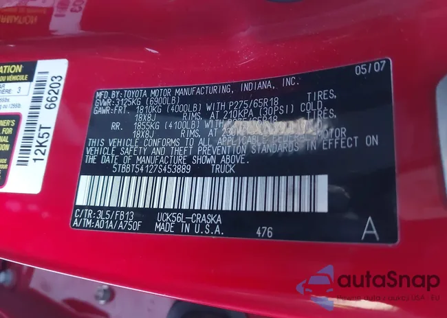 5TBBT54127S453889: 44147192