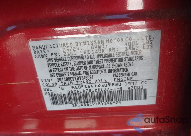 3N1AB8CVXRY346924: 44147245