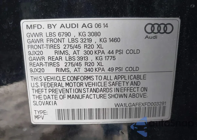 WA1LGAFEXFD003291: 44147273