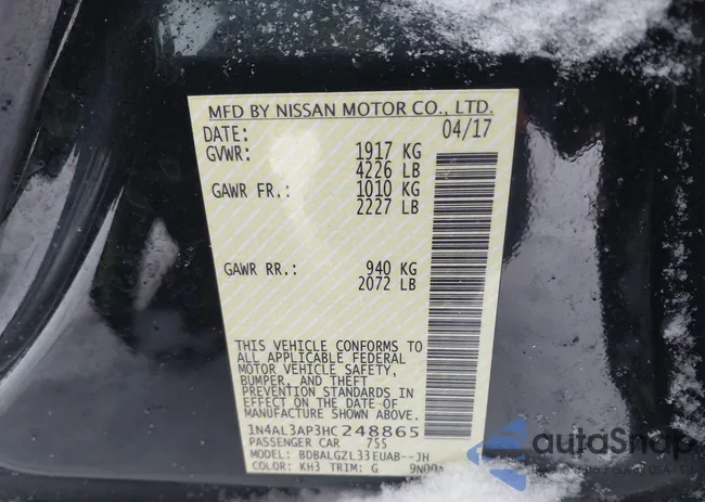 1N4AL3AP3HC248865: 44147380