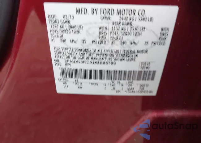 2FMDK3KCXDBB85789: 44147466