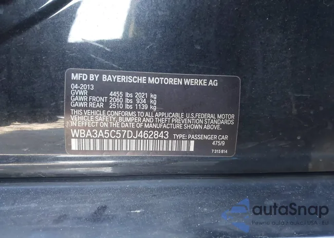WBA3A5C57DJ462843: 44148680