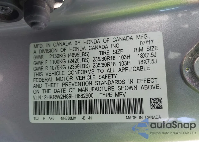 2HKRW2H89HH662900: 44148694