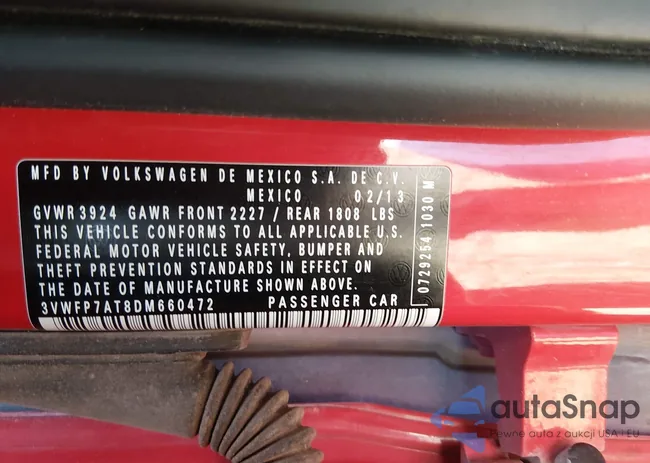 3VWFP7AT8DM660472: 44148775