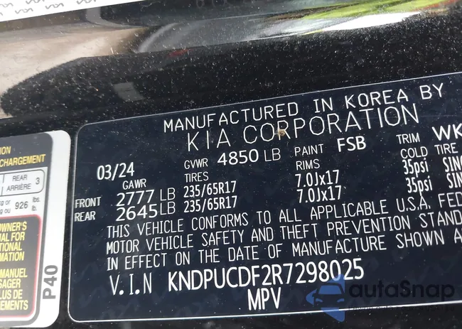 KNDPUCDF2R7298025: 44148804