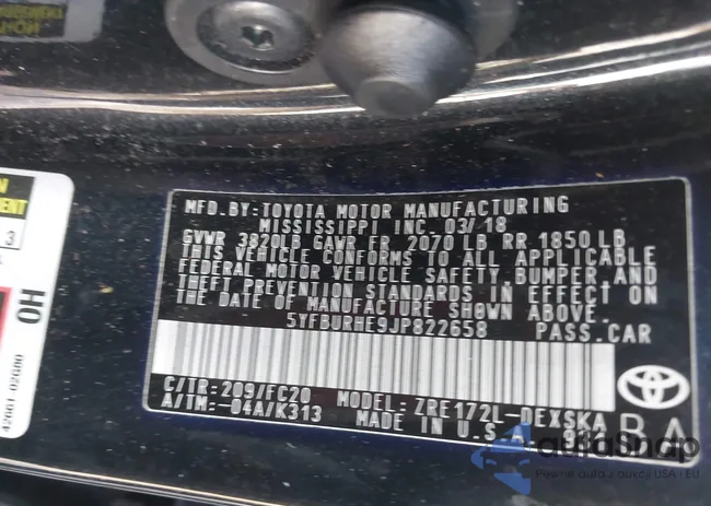 5YFBURHE9JP822658: 44148805