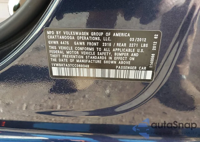 1VWBH7A37CC069349: 44148928